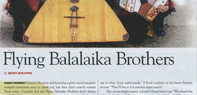 Texas Music Magazine Winter 2013: Flying Balalaika&nbsp;Brothers