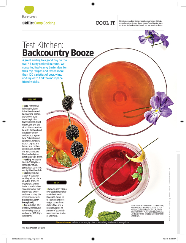 BACKPACKER, SEPTEMBER 2013: BOOZE TEST&nbsp;KITCHEN
