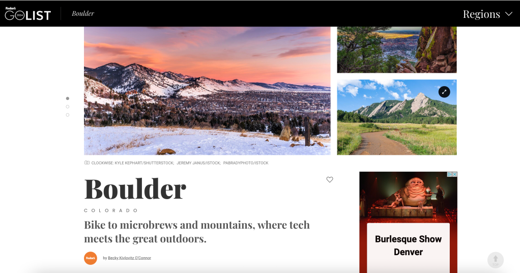 Fodor’s Go List: Boulder, CO&nbsp;2024